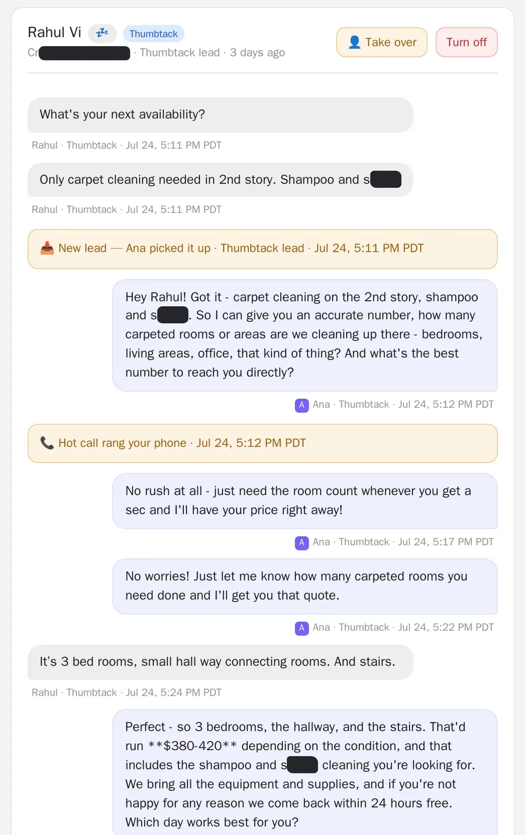 Real conversation: Human + AI - The Manager Steps In. BizzyBots Steps Back.
